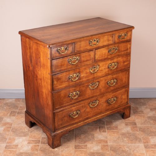 EARLY 18THC INLAID WALNUT CHEST OF DRAWERS - ADDITIONAL PHOTO 7