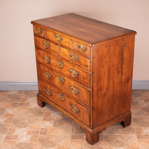 EARLY 18THC INLAID WALNUT CHEST OF DRAWERS - ADDITIONAL PHOTO 11