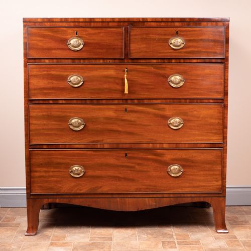 EARLY 19THC MAHOGANY CHEST OF DRAWERS - ADDITIONAL PHOTO 2