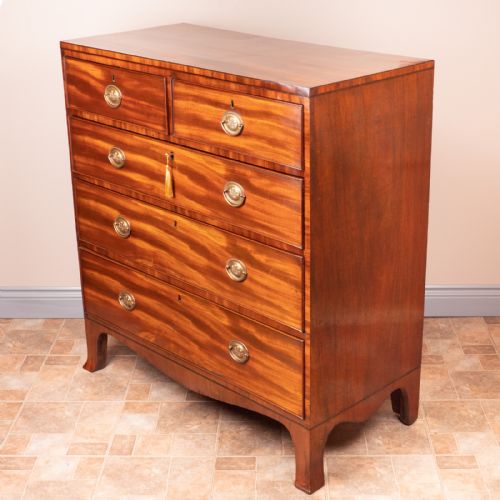 EARLY 19THC MAHOGANY CHEST OF DRAWERS - ADDITIONAL PHOTO 8