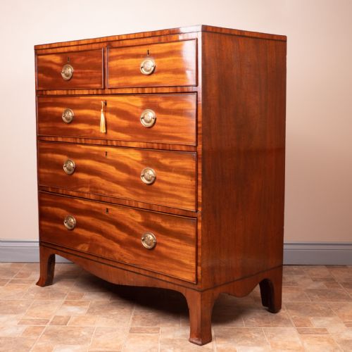 EARLY 19THC MAHOGANY CHEST OF DRAWERS - ADDITIONAL PHOTO 9