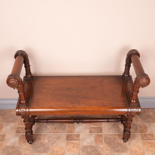 WALNUT HALL BENCH - ADDITIONAL PHOTO 1