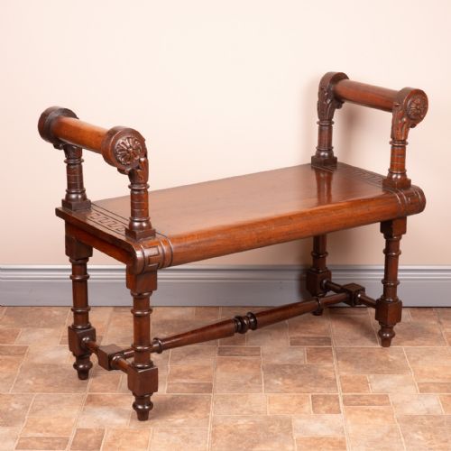 WALNUT HALL BENCH - ADDITIONAL PHOTO 5