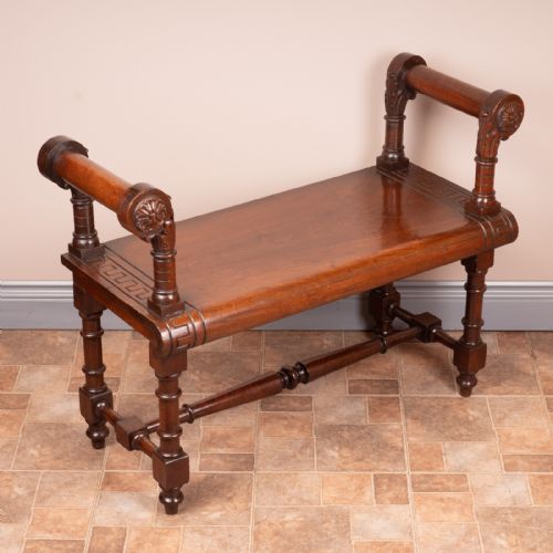 WALNUT HALL BENCH - ADDITIONAL PHOTO 6