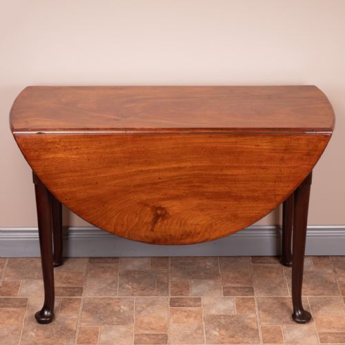 GEORGIAN MAHOGANY PAD FOOT DROP LEAF TABLE - ADDITIONAL PHOTO 10