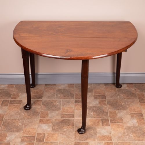 GEORGIAN MAHOGANY PAD FOOT DROP LEAF TABLE - ADDITIONAL PHOTO 11