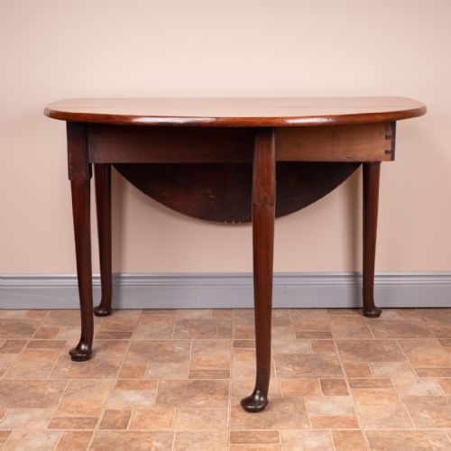 GEORGIAN MAHOGANY PAD FOOT DROP LEAF TABLE - ADDITIONAL PHOTO 12