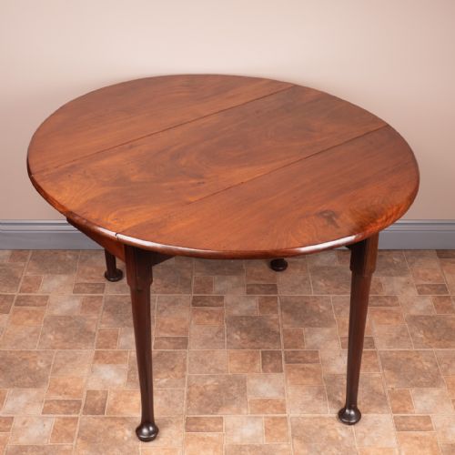 GEORGIAN MAHOGANY PAD FOOT DROP LEAF TABLE - ADDITIONAL PHOTO 14