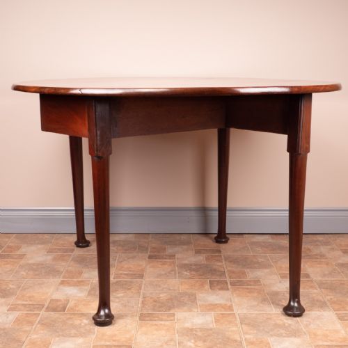 GEORGIAN MAHOGANY PAD FOOT DROP LEAF TABLE - ADDITIONAL PHOTO 15