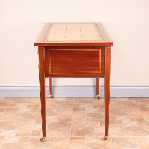 GOOD QUALITY EDWARDIAN INLAID MAHOGANY WRITING TABLE - ADDITIONAL PHOTO 7