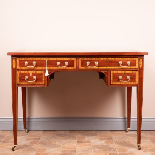 GOOD QUALITY EDWARDIAN INLAID MAHOGANY WRITING TABLE - ADDITIONAL PHOTO 13