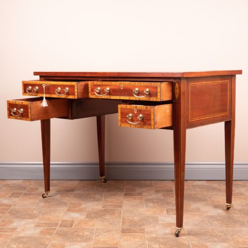 GOOD QUALITY EDWARDIAN INLAID MAHOGANY WRITING TABLE - ADDITIONAL PHOTO 15