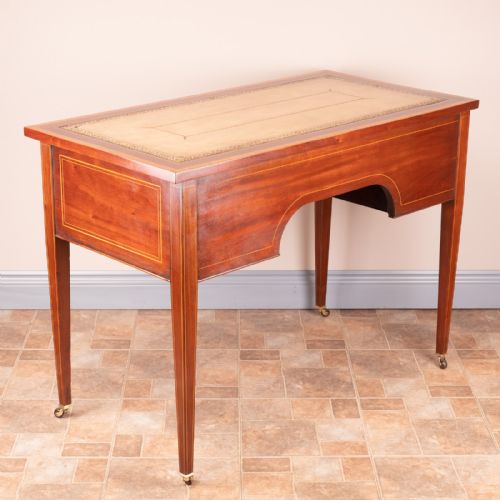 GOOD QUALITY EDWARDIAN INLAID MAHOGANY WRITING TABLE - ADDITIONAL PHOTO 18