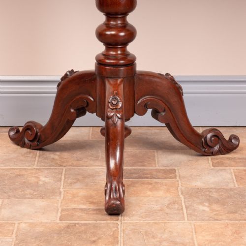 VICTORIAN ROUND MAHOGANY OCCASIONAL TABLE - ADDITIONAL PHOTO 2