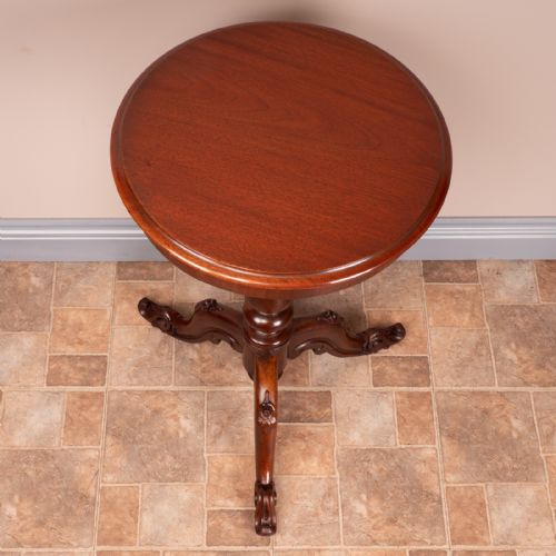 VICTORIAN ROUND MAHOGANY OCCASIONAL TABLE - ADDITIONAL PHOTO 4