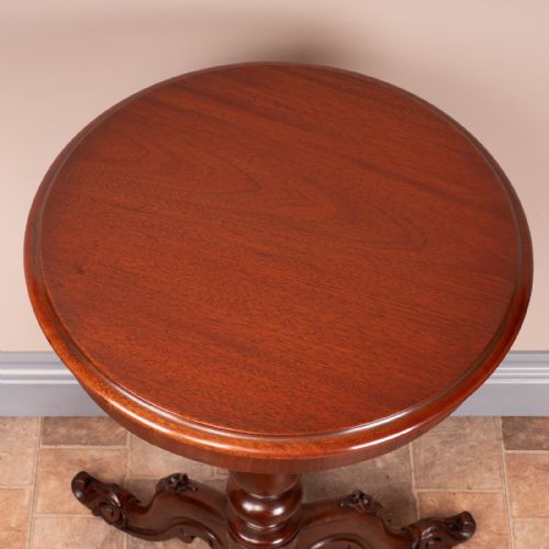 VICTORIAN ROUND MAHOGANY OCCASIONAL TABLE - ADDITIONAL PHOTO 5