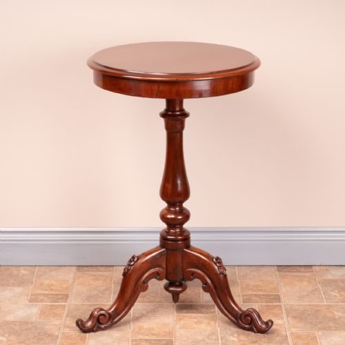 VICTORIAN ROUND MAHOGANY OCCASIONAL TABLE - ADDITIONAL PHOTO 6