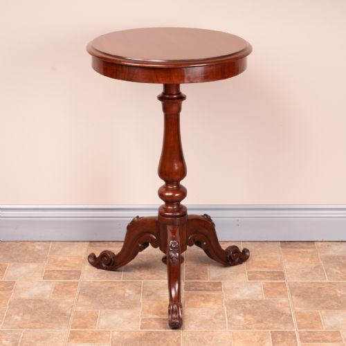 VICTORIAN ROUND MAHOGANY OCCASIONAL TABLE - ADDITIONAL PHOTO 7