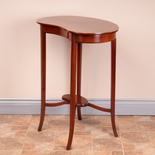 EDWARDIAN INLAID MAHOGANY KIDNEY SHAPE OCCASIONAL TABLE - ADDITIONAL PHOTO 11