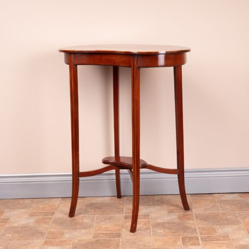 EDWARDIAN INLAID MAHOGANY KIDNEY SHAPE OCCASIONAL TABLE - ADDITIONAL PHOTO 13