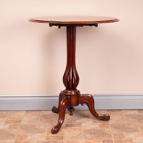 GOOD QUALITY MARQUETRY WALNUT OCCASIONAL TIP TABLE - ADDITIONAL PHOTO 5