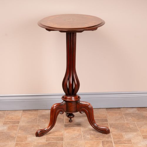 GOOD QUALITY MARQUETRY WALNUT OCCASIONAL TIP TABLE - ADDITIONAL PHOTO 7