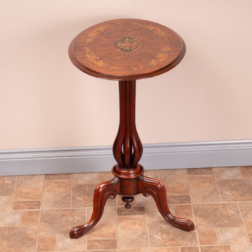 GOOD QUALITY MARQUETRY WALNUT OCCASIONAL TIP TABLE - ADDITIONAL PHOTO 8