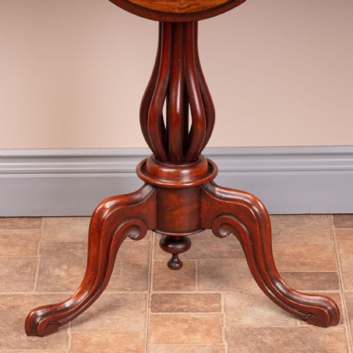 GOOD QUALITY MARQUETRY WALNUT OCCASIONAL TIP TABLE - ADDITIONAL PHOTO 10