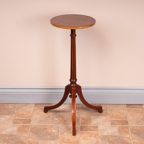 GOOD QUALITY MARQUETRY MAHOGANY WINE TABLE - ADDITIONAL PHOTO 1