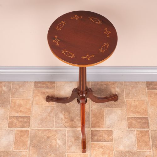 GOOD QUALITY MARQUETRY MAHOGANY WINE TABLE - ADDITIONAL PHOTO 3