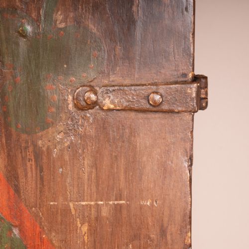 19THC SPANISH PAINTED 2 DOOR CUPBOARD - ADDITIONAL PHOTO 2