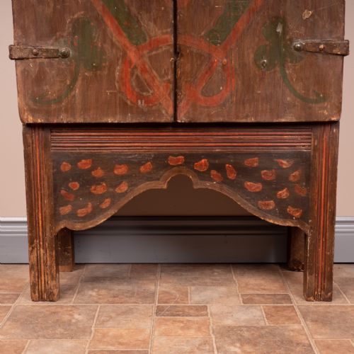 19THC SPANISH PAINTED 2 DOOR CUPBOARD - ADDITIONAL PHOTO 5