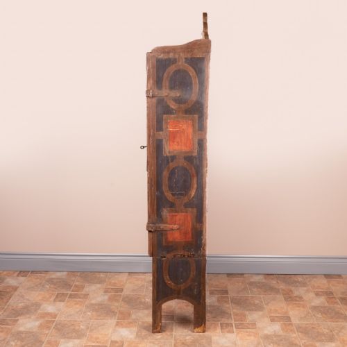 19THC SPANISH PAINTED 2 DOOR CUPBOARD - ADDITIONAL PHOTO 9