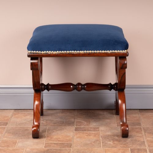 GOOD QUALITY19THC XFRAMED ROSEWOOD STOOL - ADDITIONAL PHOTO 2