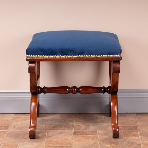 GOOD QUALITY19THC XFRAMED ROSEWOOD STOOL - ADDITIONAL PHOTO 6
