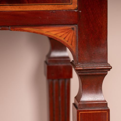 EDWARDIAN INLAID MAHOGANY 2 DRAWER SIDE TABLE - ADDITIONAL PHOTO 2