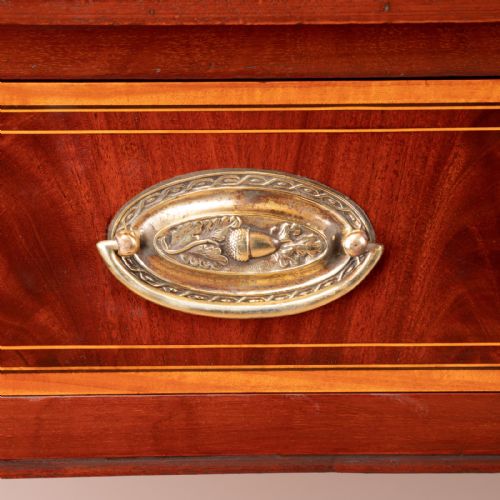 EDWARDIAN INLAID MAHOGANY 2 DRAWER SIDE TABLE - ADDITIONAL PHOTO 4