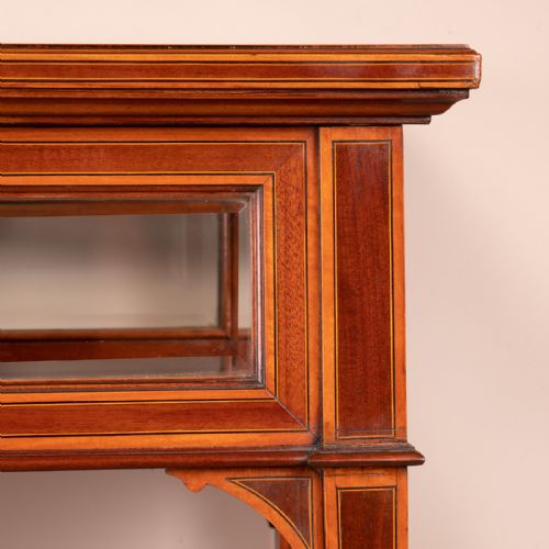 FINE QUALITY EDWARDIAN INLAID MAHOGANY BIJOUTERIE DISPLAY TABLE - ADDITIONAL PHOTO 17