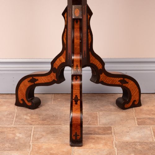 19THC MARQUETRY TRIPOD TABLE - ADDITIONAL PHOTO 2