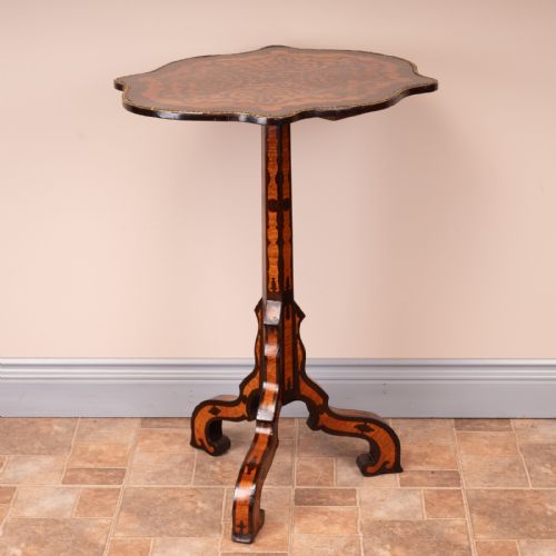 19THC MARQUETRY TRIPOD TABLE - ADDITIONAL PHOTO 13