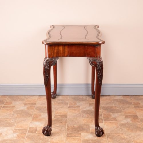SERPENTINE SHAPED MAHOGANY WRITING TABLE - ADDITIONAL PHOTO 11