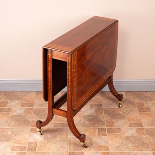 INLAID MAHOGANY EDWARDIAN SUTHERLAND TABLE - ADDITIONAL PHOTO 2