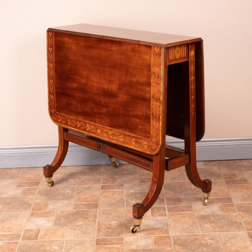 INLAID MAHOGANY EDWARDIAN SUTHERLAND TABLE - ADDITIONAL PHOTO 5