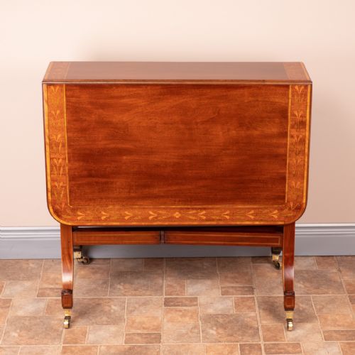 INLAID MAHOGANY EDWARDIAN SUTHERLAND TABLE - ADDITIONAL PHOTO 6