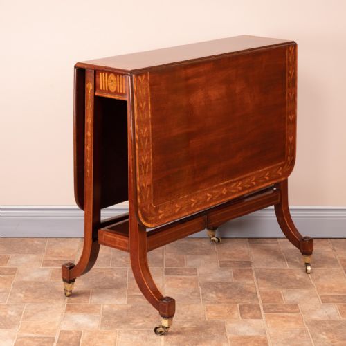 INLAID MAHOGANY EDWARDIAN SUTHERLAND TABLE - ADDITIONAL PHOTO 8