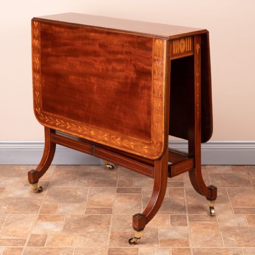INLAID MAHOGANY EDWARDIAN SUTHERLAND TABLE - ADDITIONAL PHOTO 10