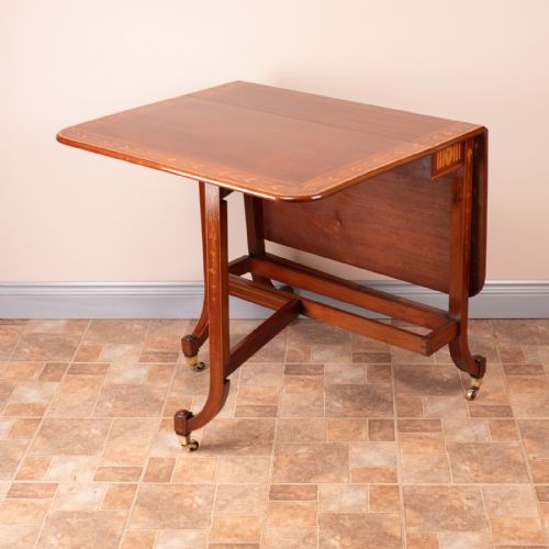 INLAID MAHOGANY EDWARDIAN SUTHERLAND TABLE - ADDITIONAL PHOTO 11