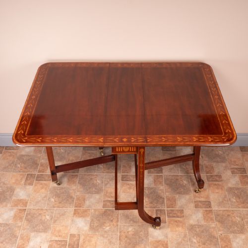 INLAID MAHOGANY EDWARDIAN SUTHERLAND TABLE - ADDITIONAL PHOTO 16