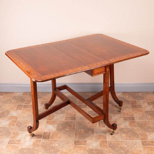 INLAID MAHOGANY EDWARDIAN SUTHERLAND TABLE - ADDITIONAL PHOTO 17