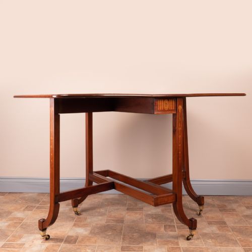 INLAID MAHOGANY EDWARDIAN SUTHERLAND TABLE - ADDITIONAL PHOTO 18